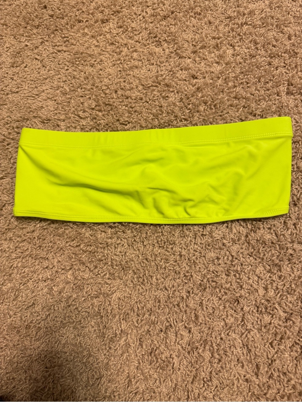 Neon Yellow Bandeau Swim Top Bikini Good American Sz 3(large)